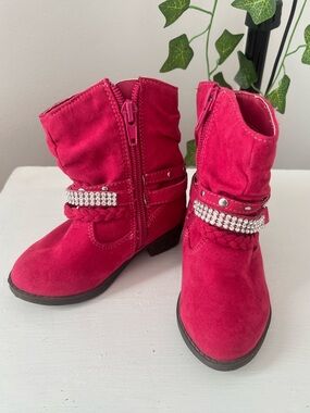 Piper Hot Pink Girls Ankle Boots